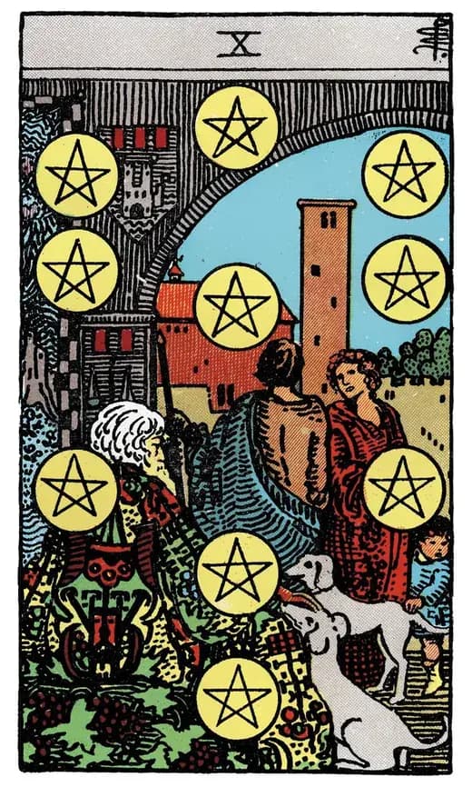 Ten of Pentacles, reversed